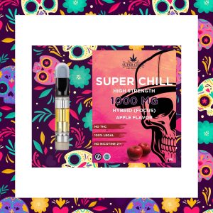 Super Chill CBD Cartridges - 1 ML - 1000 MG CBD Pre-Filled - High Strength - 100% Natural - Made in USA