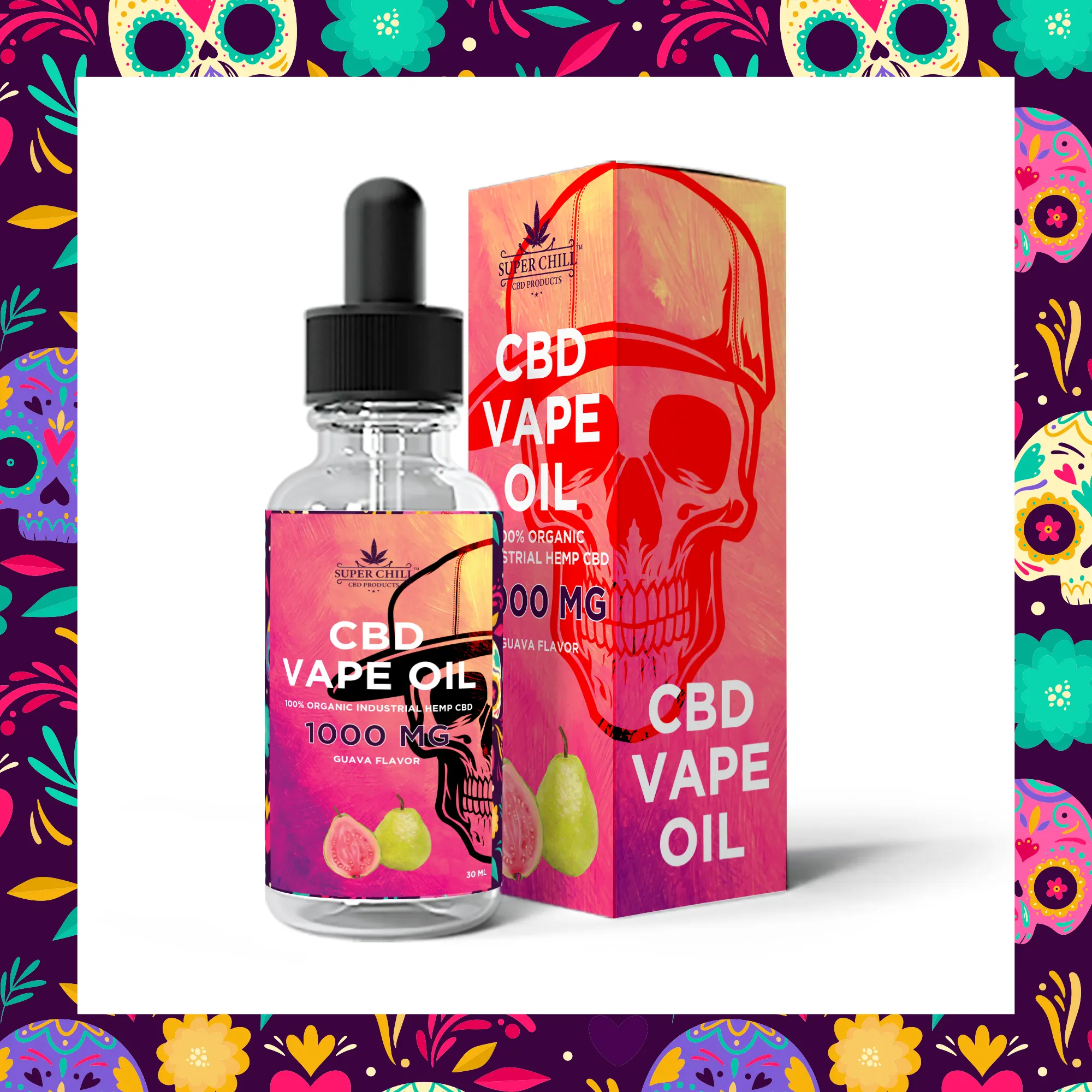 Super Chill CBD Vape Oil - 30 ML - 1000 MG - 100% Natural - Made in USA - Image 2