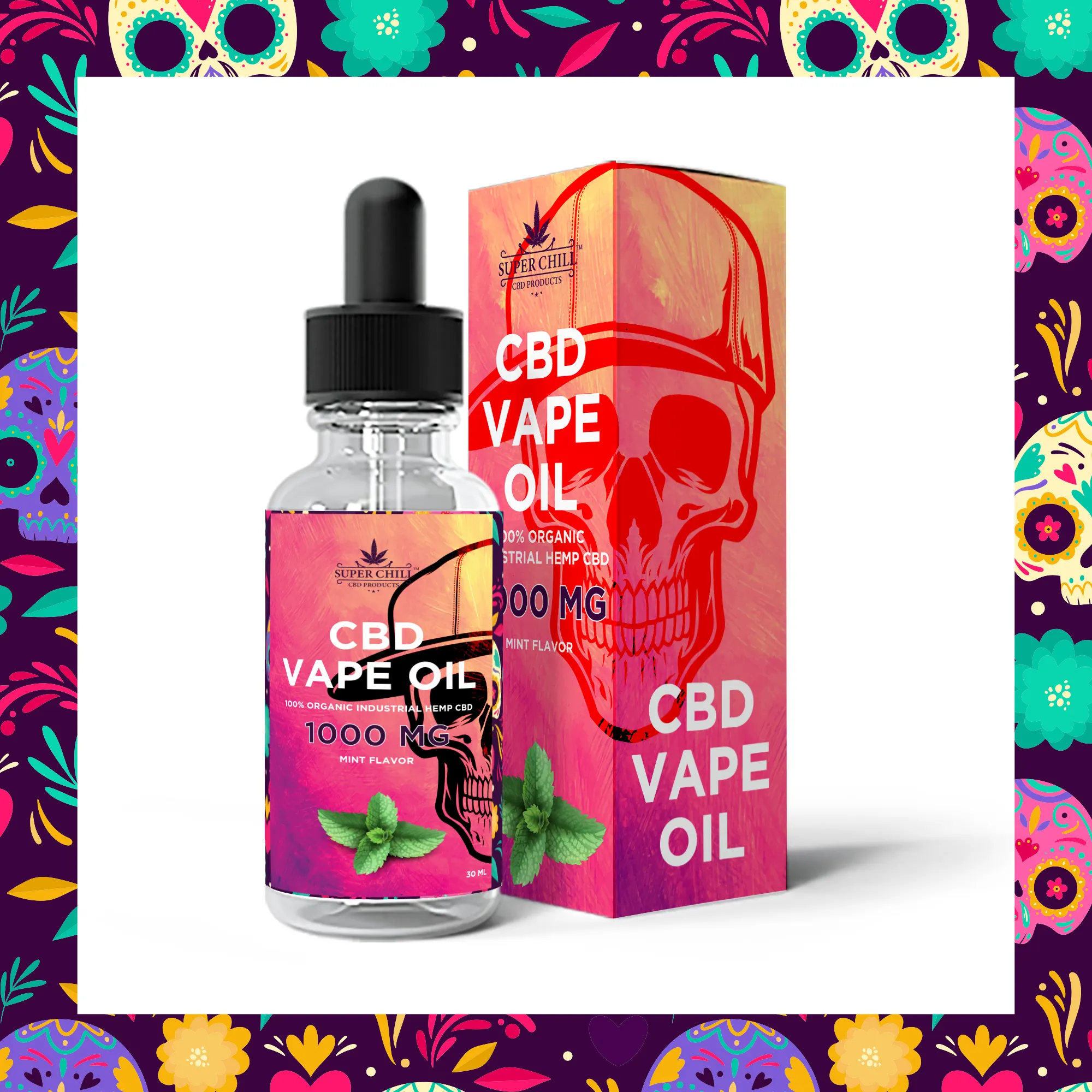 Super Chill CBD Vape Oil - 30 ML - 1000 MG - 100% Natural - Made in USA - Image 3
