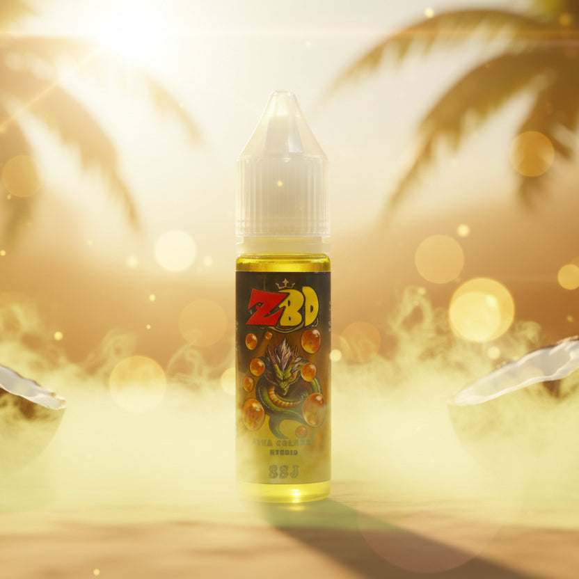 ZBD SSJ CBD Vape Juice 15 ML Pina Colada Hybrid CBD Infused Topical