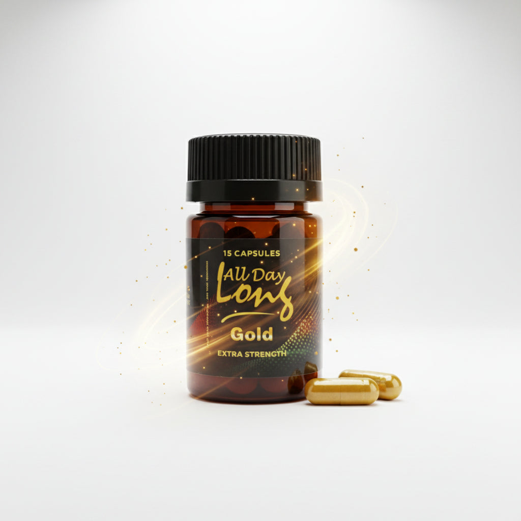 All Day Long Gold Herbal Capsules - 15 Capsule Pack Made in USA