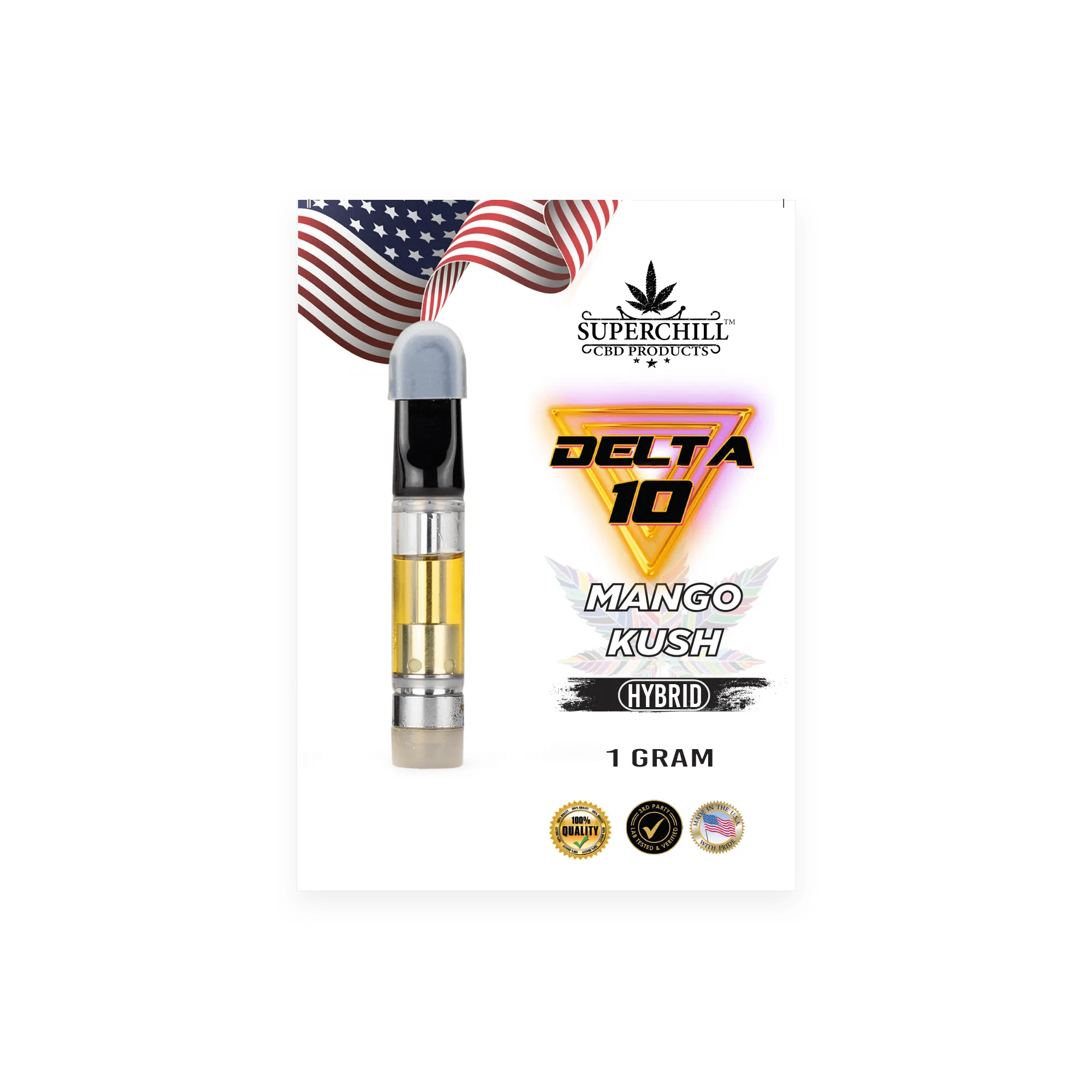Super Chill CBD - Delta 10 Cartridges - 1 ML - 1000 MG Pre-Filled - High Strength - 100% Natural - Made in USA - Image 2