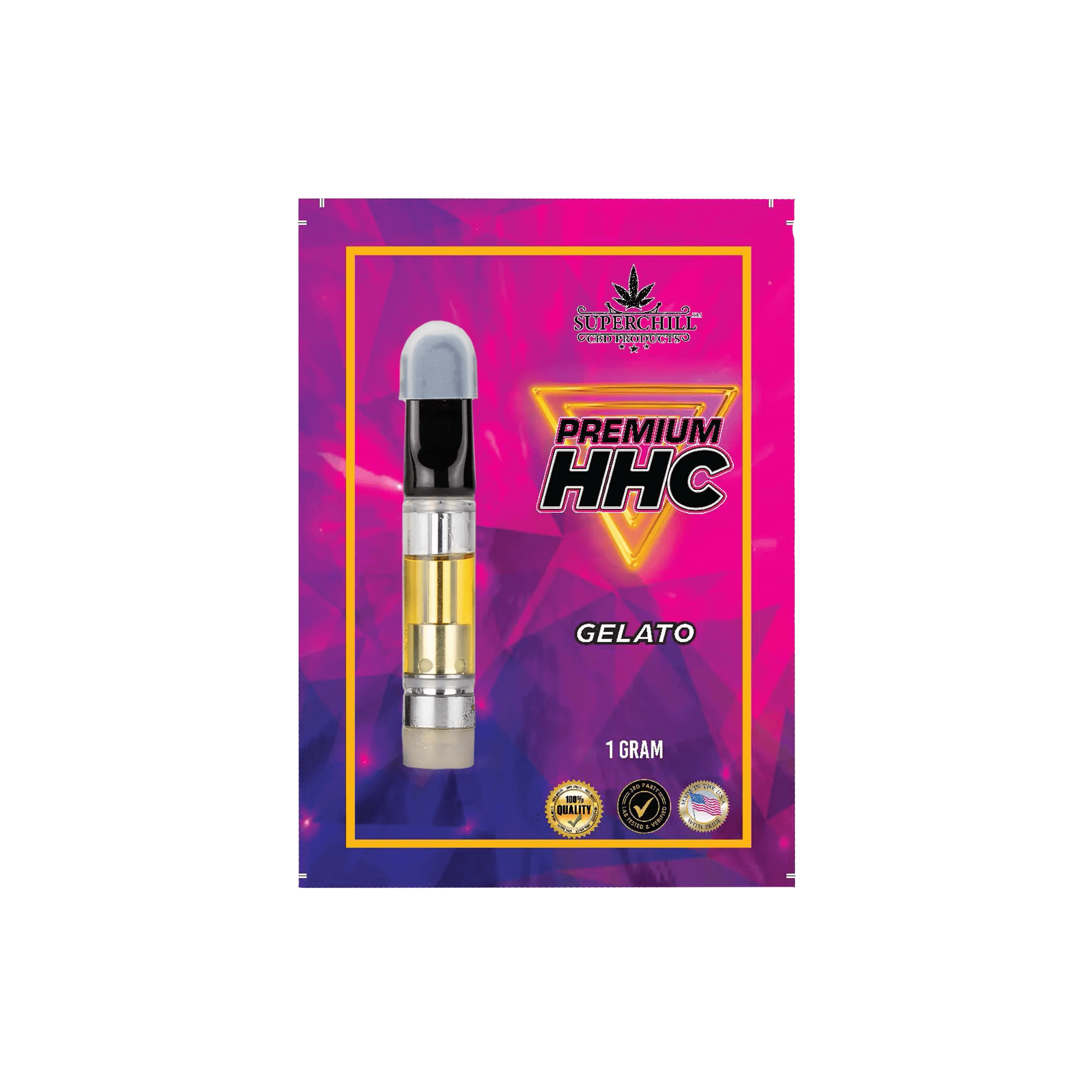 Super Chill CBD - HHC Cartridges - 1 ML - 1000 MG Pre-Filled - High Strength - 100% Natural - Made in USA